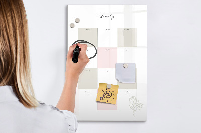 Schreib magnettafel Jahresplaner mit Platz für Fotos