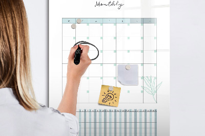Magnettafel zum schreiben Monatsplaner mit Platz für Fotos