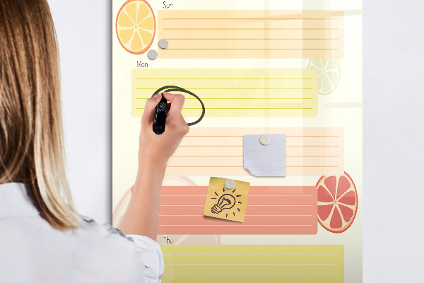 Schreib magnettafel Familien-Speiseplan für die Woche