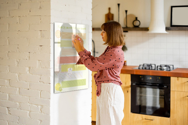 Schreib magnettafel Familien-Speiseplan für die Woche