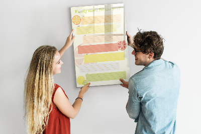 Schreib magnettafel Familien-Speiseplan für die Woche