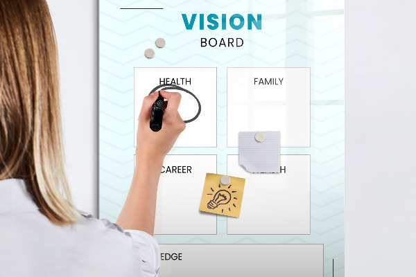 Schreib magnettafel Visionboard für Lebensziele