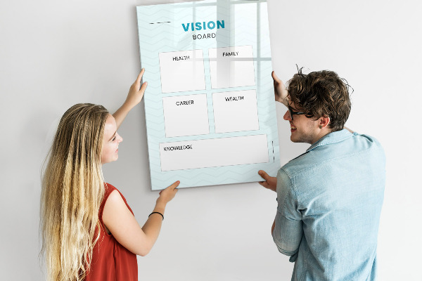 Schreib magnettafel Visionboard für Lebensziele