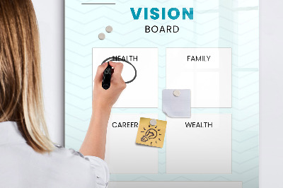 Schreib magnettafel Visionboard für Lebensziele