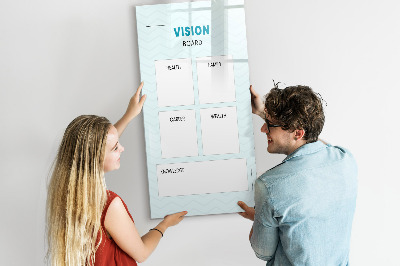 Schreib magnettafel Visionboard für Lebensziele