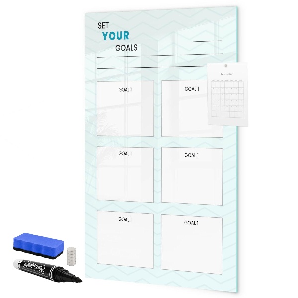 Magnettafel zum schreiben Planung und Erreichung persönlicher Ziele