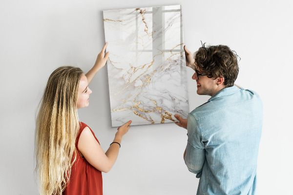 Schreib magnettafel Stilvolle Fotowand aus Marmor