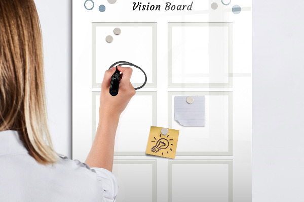 Magnettafel zum schreiben Visionboard für kreative Ideen