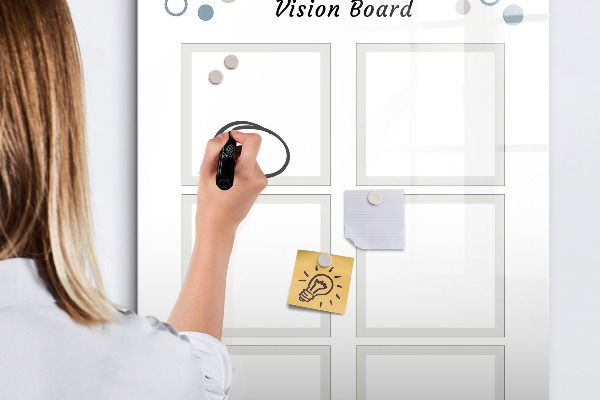 Magnettafel zum schreiben Visionboard für kreative Ideen