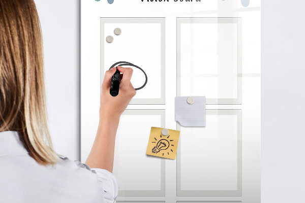 Magnettafel zum schreiben Visionboard für kreative Ideen