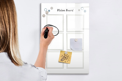 Magnettafel zum schreiben Visionboard für kreative Ideen