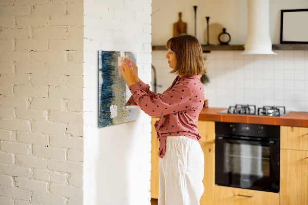 Magnettafel zum schreiben Moderne Pinnwand für Fotos und Notizen