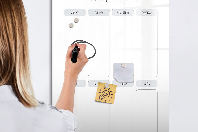 Schreib magnettafel Wochenplaner mit Platz für Fotos