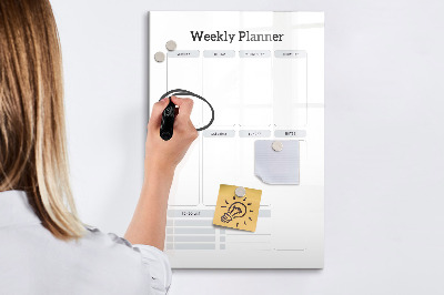 Schreib magnettafel Wochenplaner mit Platz für Fotos