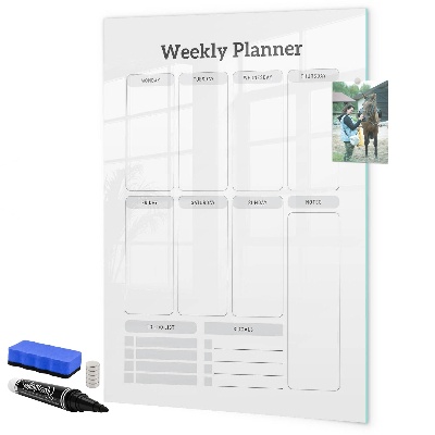 Schreib magnettafel Wochenplaner mit Platz für Fotos