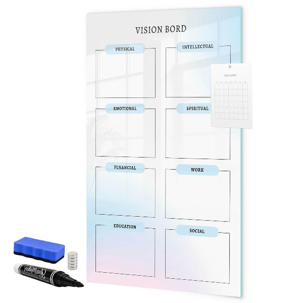 Magnettafel zum schreiben Visionboard für persönliche Ziele