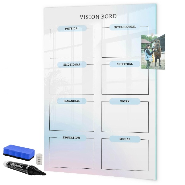Magnettafel zum schreiben Visionboard für persönliche Ziele