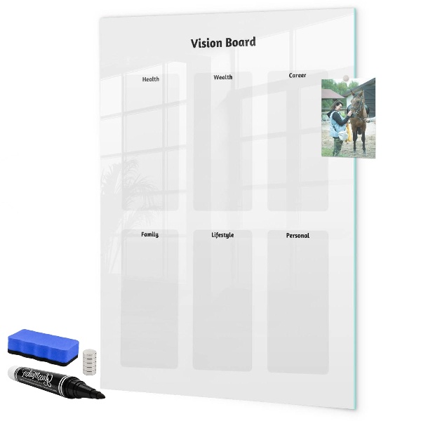 Schreib magnettafel Visionboard für Lebensziele