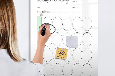 Magnettafel zum schreiben 30-Tage-Challenge: Verfolge deinen Fortschritt