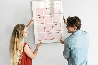 Magnettafel zum schreiben Geburtstagskalender mit Platz für Fotos