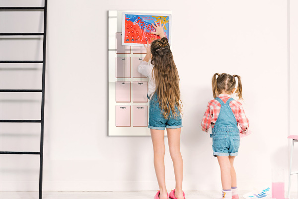 Magnettafel zum schreiben Geburtstagskalender mit Platz für Fotos