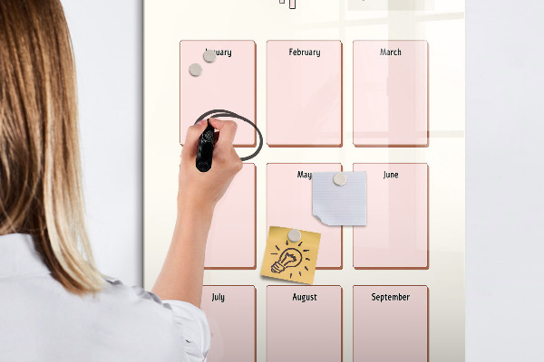 Magnettafel zum schreiben Geburtstagskalender mit Platz für Fotos