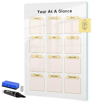 Magnettafel zum schreiben Jahreskalender zur Personalisierung