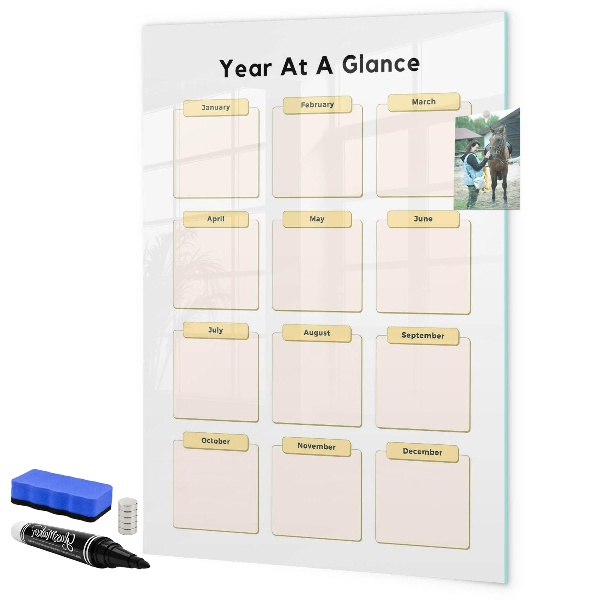Magnettafel zum schreiben Jahreskalender zur Personalisierung