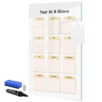 Magnettafel zum schreiben Jahreskalender zur Personalisierung