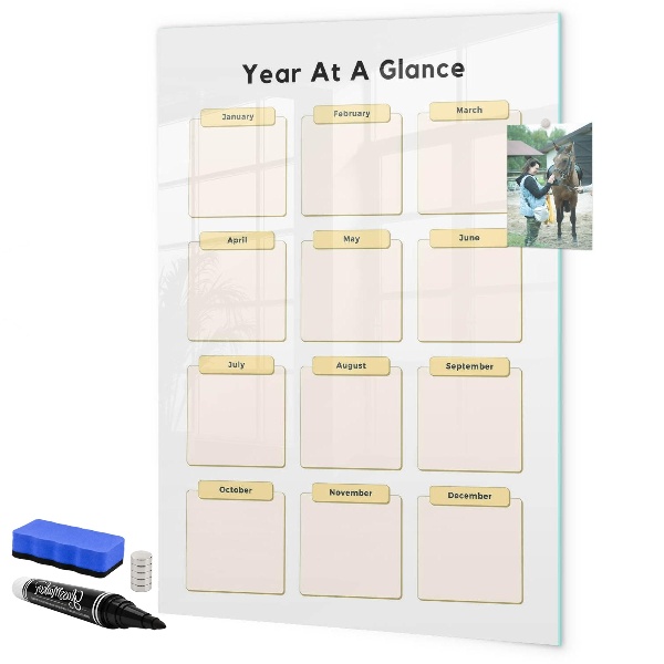 Magnettafel zum schreiben Jahreskalender zur Personalisierung