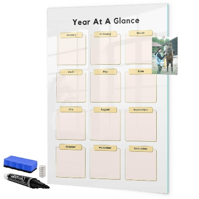 Magnettafel zum schreiben Jahreskalender zur Personalisierung