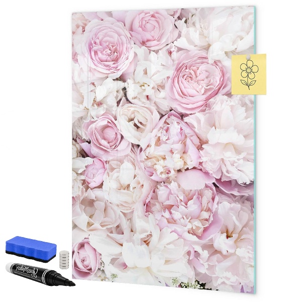 Magnettafel zum schreiben Blumentafel für Notizen und Fotos