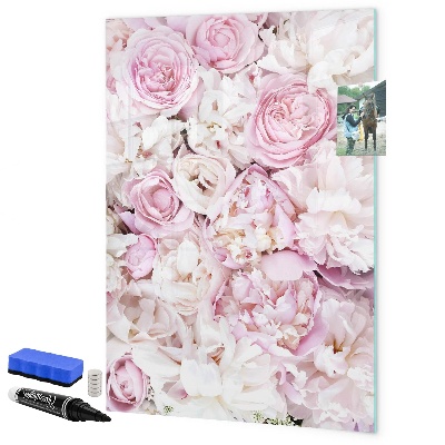Magnettafel zum schreiben Blumentafel für Notizen und Fotos