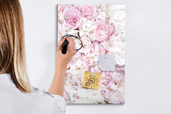 Magnettafel zum schreiben Blumentafel für Notizen und Fotos