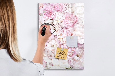 Magnettafel zum schreiben Blumentafel für Notizen und Fotos
