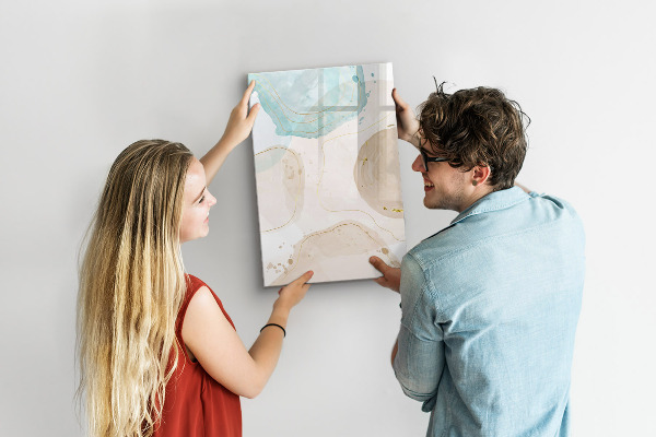 Schreib magnettafel Moderne Fotowand in Pastellfarben