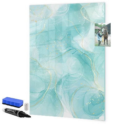 Magnettafel zum schreiben Eine farbenfrohe Tafel zur Präsentation von Fotos
