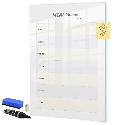 Magnettafel zum schreiben Speiseplan für die ganze Woche