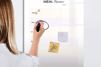 Magnettafel zum schreiben Speiseplan für die ganze Woche