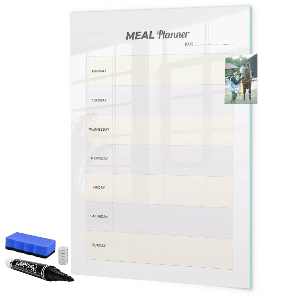 Magnettafel zum schreiben Speiseplan für die ganze Woche