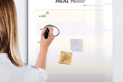 Magnettafel zum schreiben Speiseplan für die ganze Woche