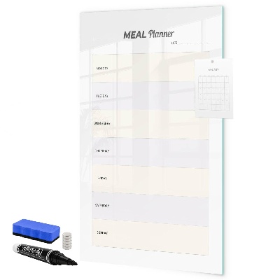 Magnettafel zum schreiben Speiseplan für die ganze Woche