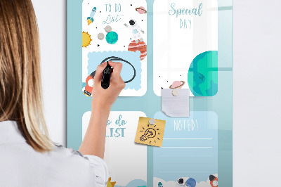 Schreib magnettafel Planer mit Platz für Fotos