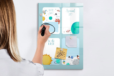 Schreib magnettafel Planer mit Platz für Fotos