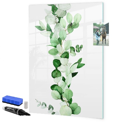 Schreib magnettafel Grünes Motiv mit Platz für Fotos