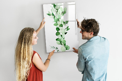 Schreib magnettafel Grünes Motiv mit Platz für Fotos