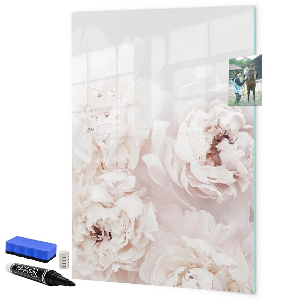 Magnettafel zum schreiben Blumencollage mit Erinnerungen und Notizen