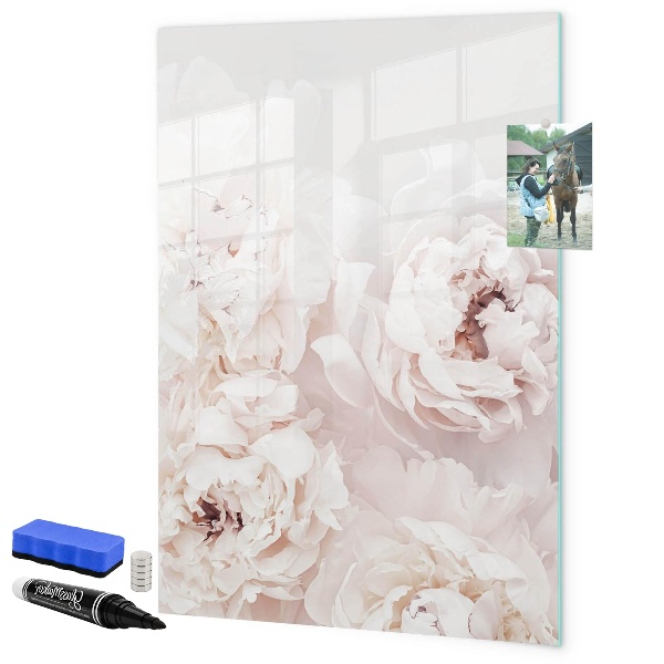 Magnettafel zum schreiben Blumencollage mit Erinnerungen und Notizen