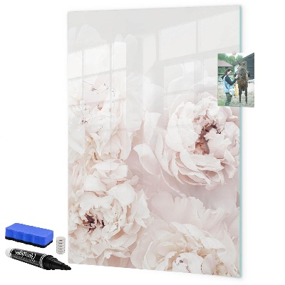 Magnettafel zum schreiben Blumencollage mit Erinnerungen und Notizen