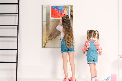 Schreib magnettafel Stilvolle Pinnwand für Fotos und Notizen